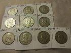 10 1962D  FRANKLIN  HALF DOLLARS-YOU DECIDE GRADE-GREAT COINS