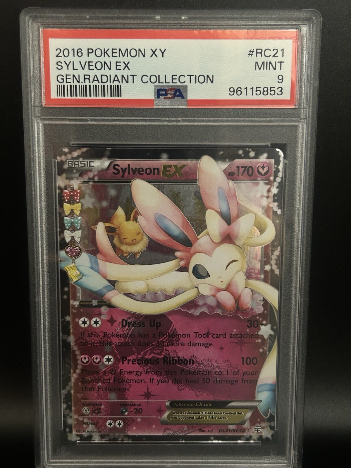 Pokemon TCG - Sylveon EX - RC21 Generations: Radiant Collection - PSA 9