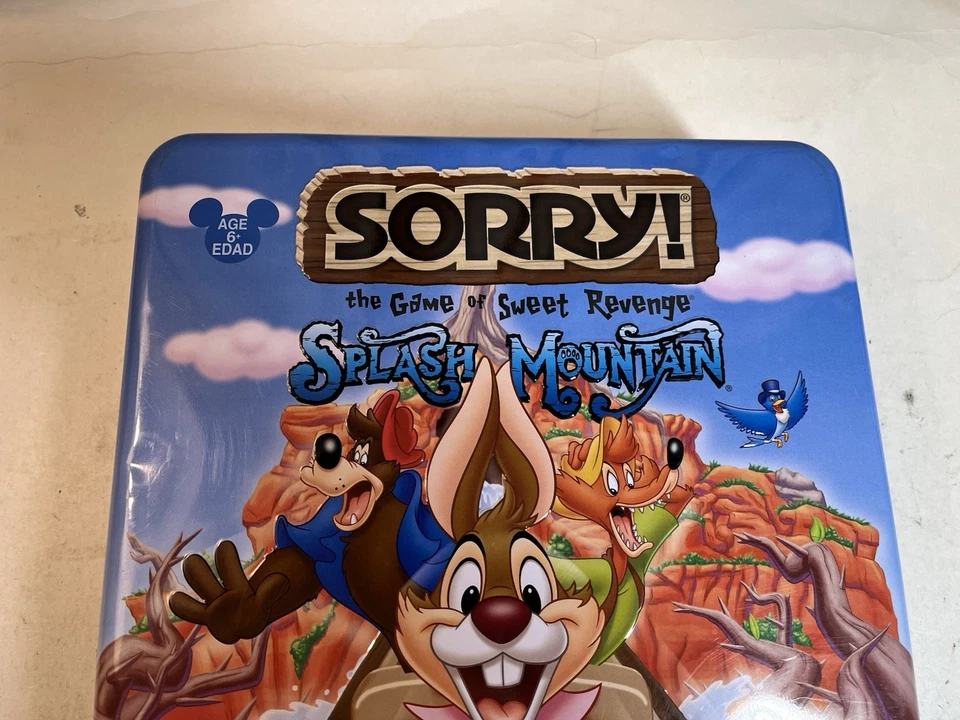 Sorry! Splash Mountain Board Game Disney Park Edition Tin 2005 No Instructions - Image 3 of 4