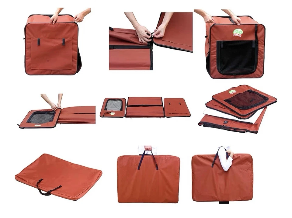 Go Pet Club 32” Soft Collapsible Dog Crate, Portable Pet Carrier, Mesh Windows! - Image 3 of 4