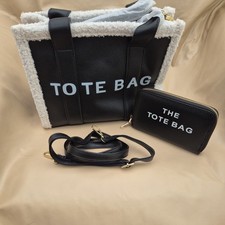 Women’s Small Tote  and purse with Wool Trim Handbag with Strap Crossbody  79