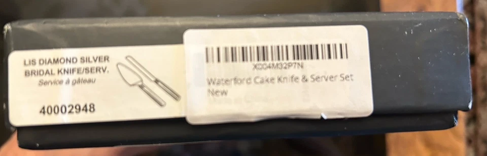 Conjunto de faca e servidor Waterford Lismore prata diamante bolo. Novo!! Casamento! - Imagem 4 de 4
