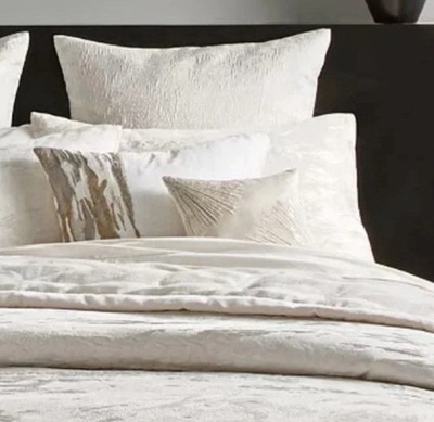 Donna Karan NIP  Seduction  Std/Qn Ivory Luxury Shams MSRP $190 Ea -3 avail