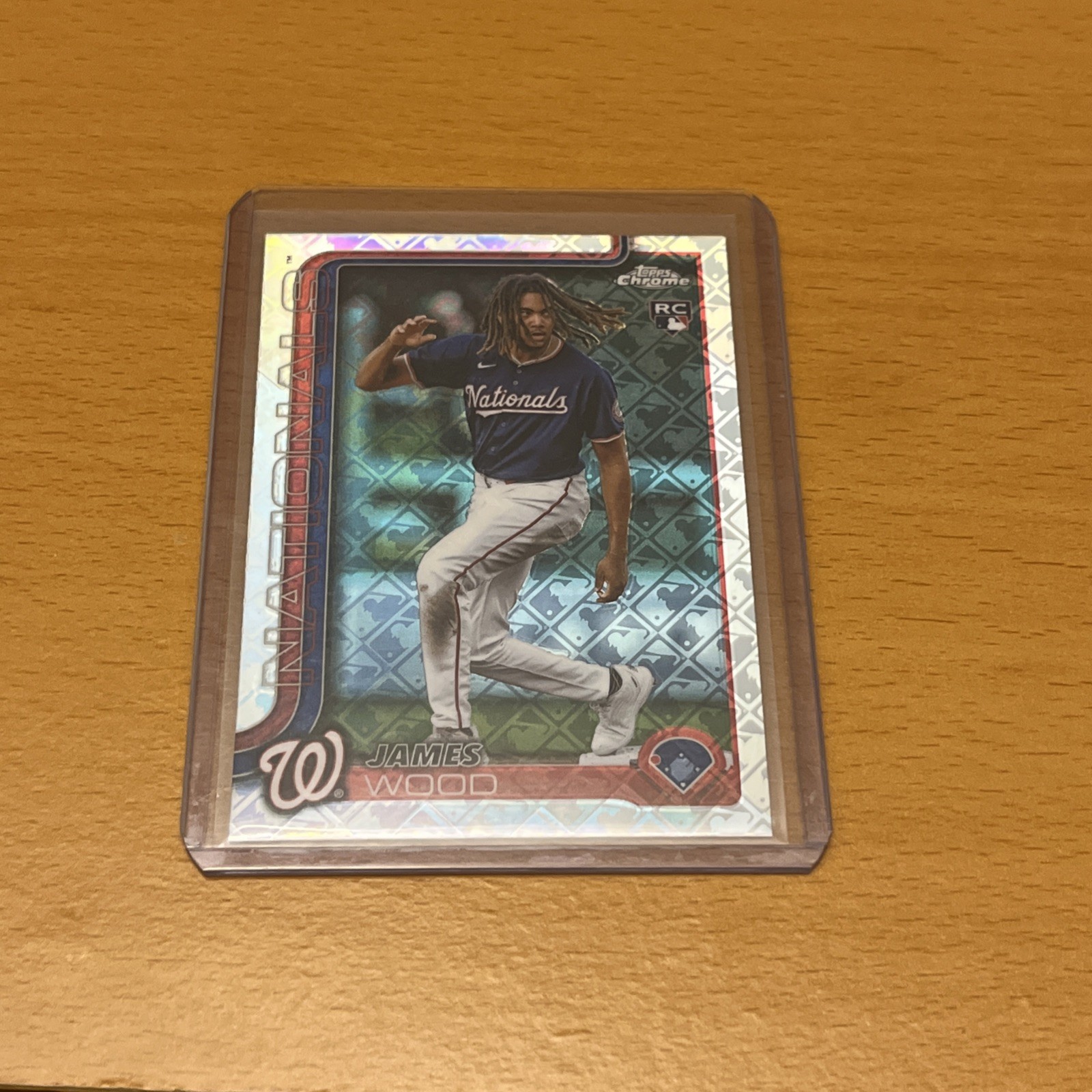 2025 Topps Chrome Logofractor James Wood Image Variation #132 (RC) Nationals