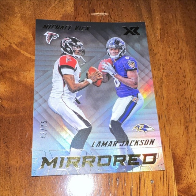 Panini XR 2018 Mirrored Lamar Jackson Michael Vick #M-12 /75 Football NFL