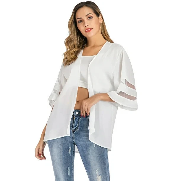 Three-Quarter Bell Sleeve Top – Elegant Flare Design for Women’s Daily Wear - Image 3 of 4