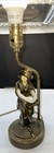 Art Deco La Pirate French Bronze Lamp By J.B. Hirsch With Celluloid Face Arms — photo 5