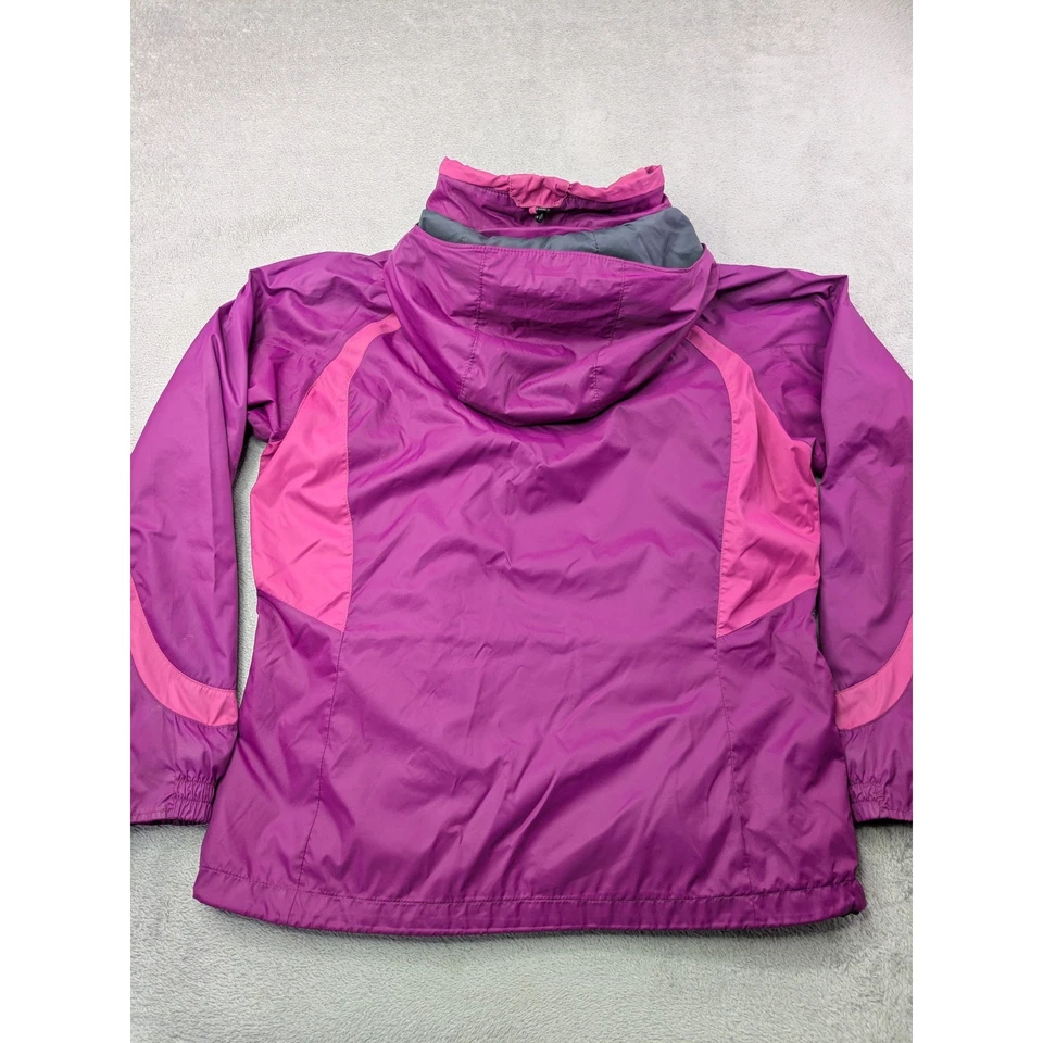 Columbia Mujer Interchange 3 en 1 Chaqueta de Esquí Grande Púrpura Rosa Con Capucha Invierno Foto 3 de 4