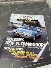VINTAGE CAR MAGAZINE MM MOTOR MANUAL 1986 HOLDEN FORD MAN CAVE MUSCLE CAR