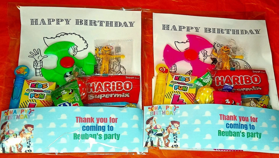 Bolsas de Fiesta Precargadas X10 PERSONALIZADAS Juguete INSPIRADAS EN HISTORIAS Cumpleaños Niños Favores Foto 3 de 4