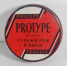 VINTAGE PROTYPE TYPEWRITER RIBBON TIN - EMPTY thumbnail