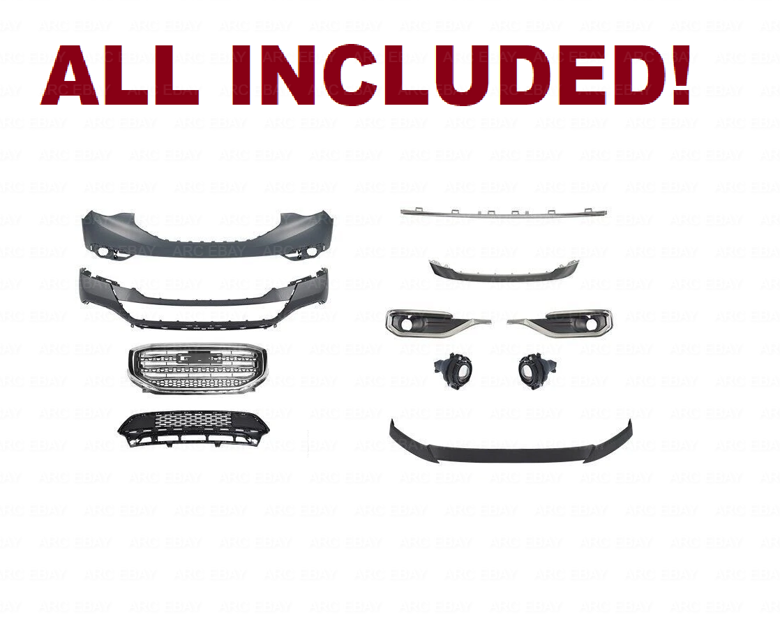 Front Bumper Cover Assembly for 2017 2018 2019 GMC ACADIA SLE SLT Set ...