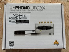 Behringer UFO202 U-Phono USB Audio Interface z LP-przedwzmacniaczem srebrnym oryginalne opakowanie!