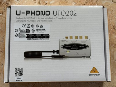 Behringer UFO202 U-Phono USB Audio Interface Inkl. LP Vorverstärker silber OVP!