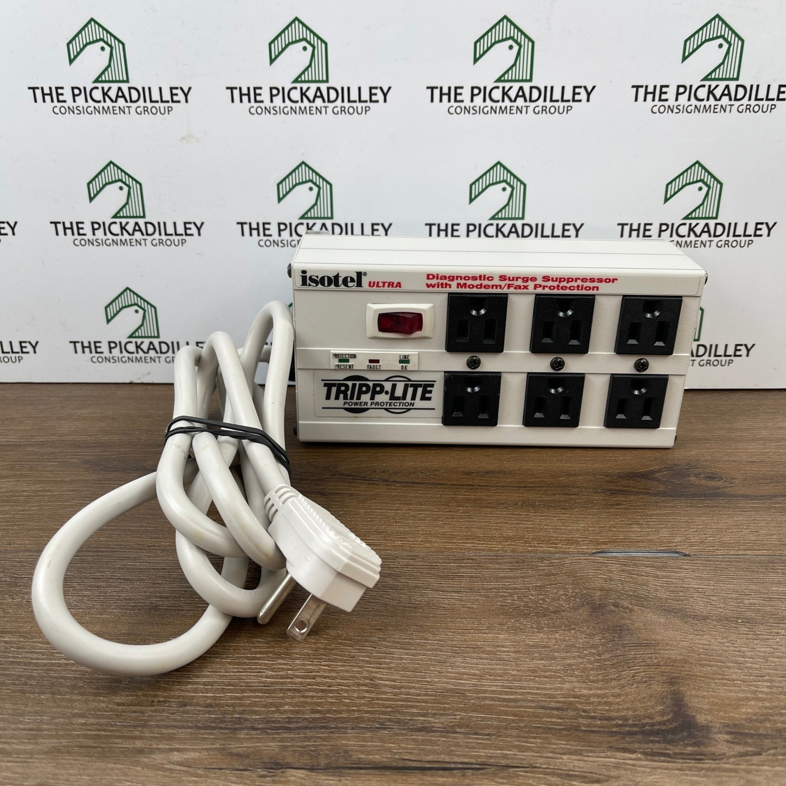 Tripp Lite Isotel 6 Ultra Surge Suppressor 6-Outlet Modem Fax Protection White