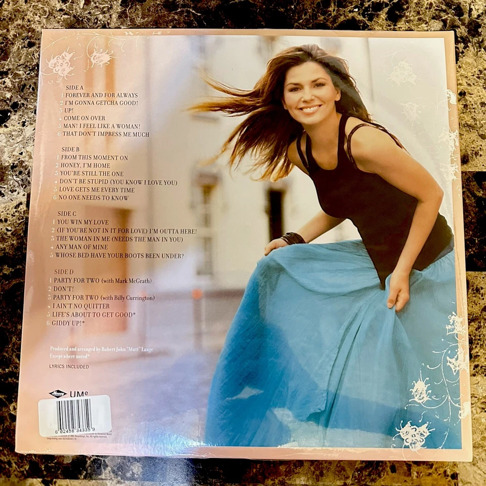 Shania Twain - Greatest Hits, 2 LP, Baby Blue Vinyl, Slipmat, Sealed - Image 3 of 4