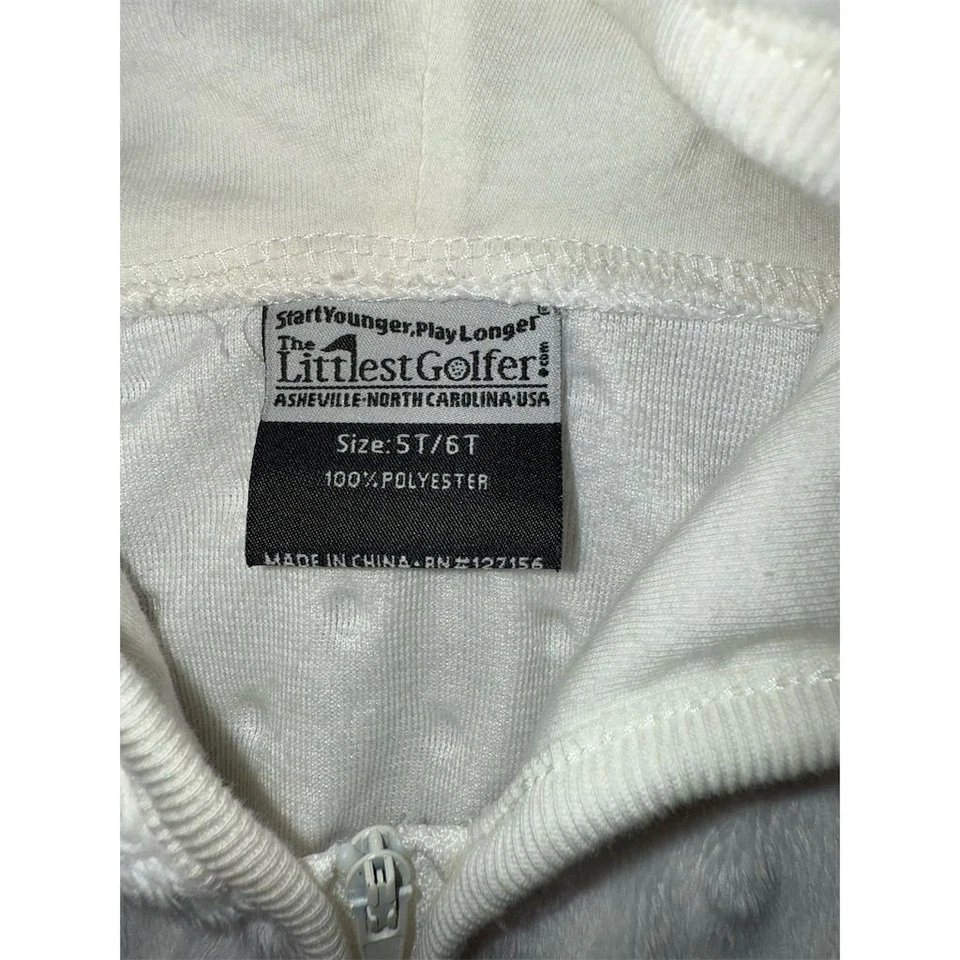 Sudadera con Capucha The Littlest Golfer Niñas Terciopelo Talla 5-6 Cremallera Completa Elk River Asheville NC Foto 3 de 4