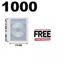 1000 OPP Plastic Wrap Bag for 12 Disc DVD Case 39mm 1-3 DAY