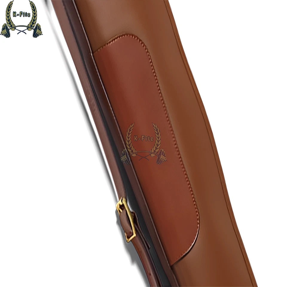 Leather Shotgun Slip with Zip  Double Gun Case, Handmade Leather Scabbard hunter - Image 3 of 4