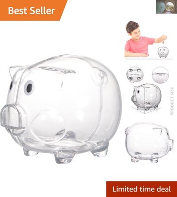 Small Clear Educational Piggy Bank - Perfect for Teaching Kids Saving Skills