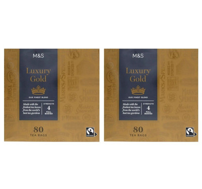 M&S Luxury Gold Tea Bags Medium Strength 2 X 80 Tea Bags (160 Bags