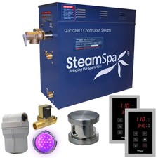 SteamSpa RYT750-A Royal 7.5 KW QuickStart Steam Bath Generator - Nickel