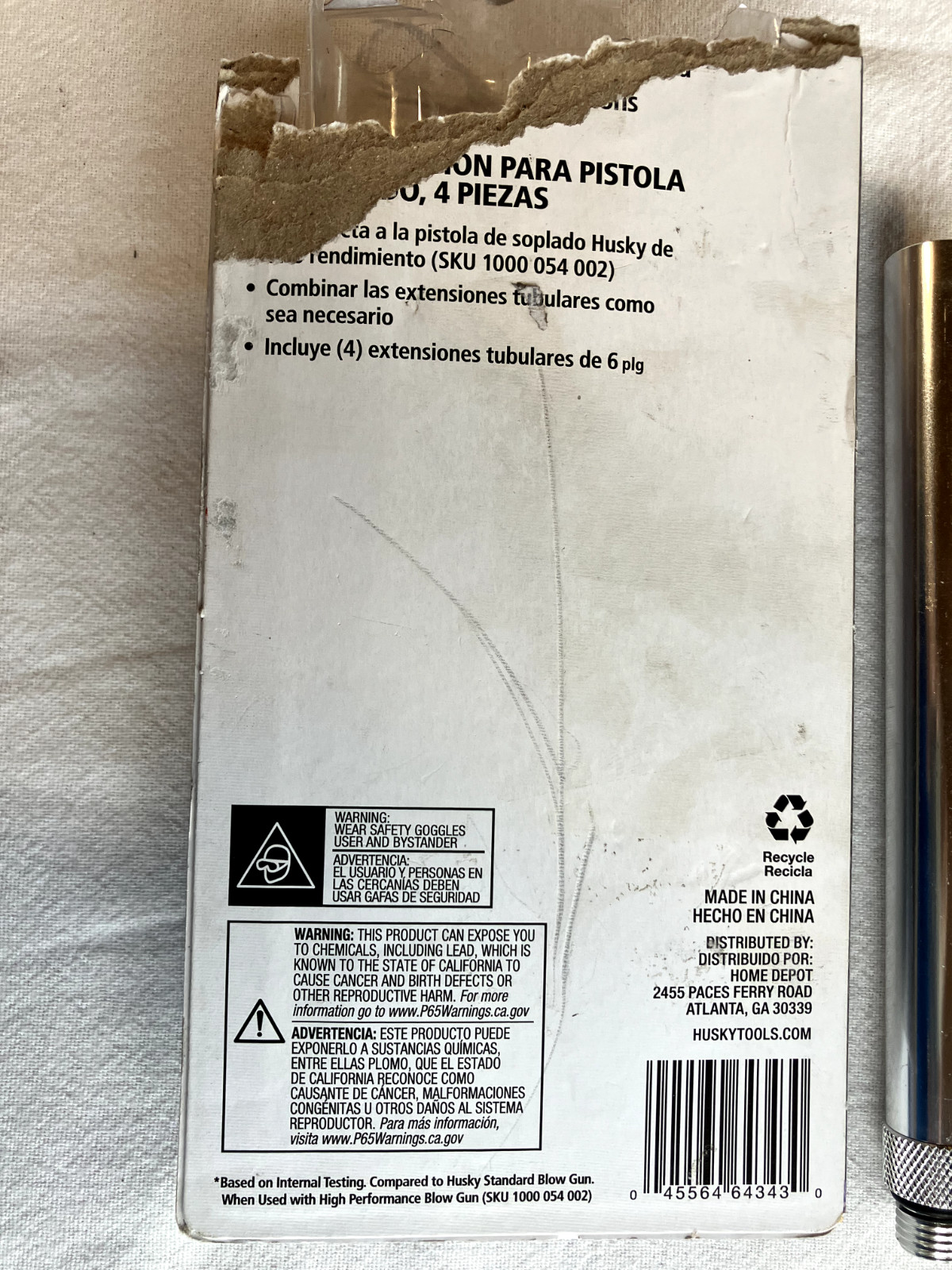 Husky 1003211359, 1/4" Air Tool Attachment, 6" Blowgun Extension