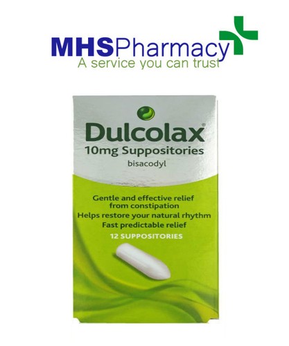 2 X  Dulcolax Laxative Suppositories 10mg - Fast Relief From Constipation - 12 - Afbeelding 1 van 1