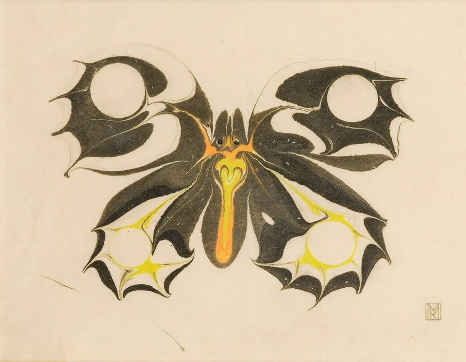 Koloman Moser Butterfly : Art Nouveau : Art Print : 1900s - Image 2 of 2