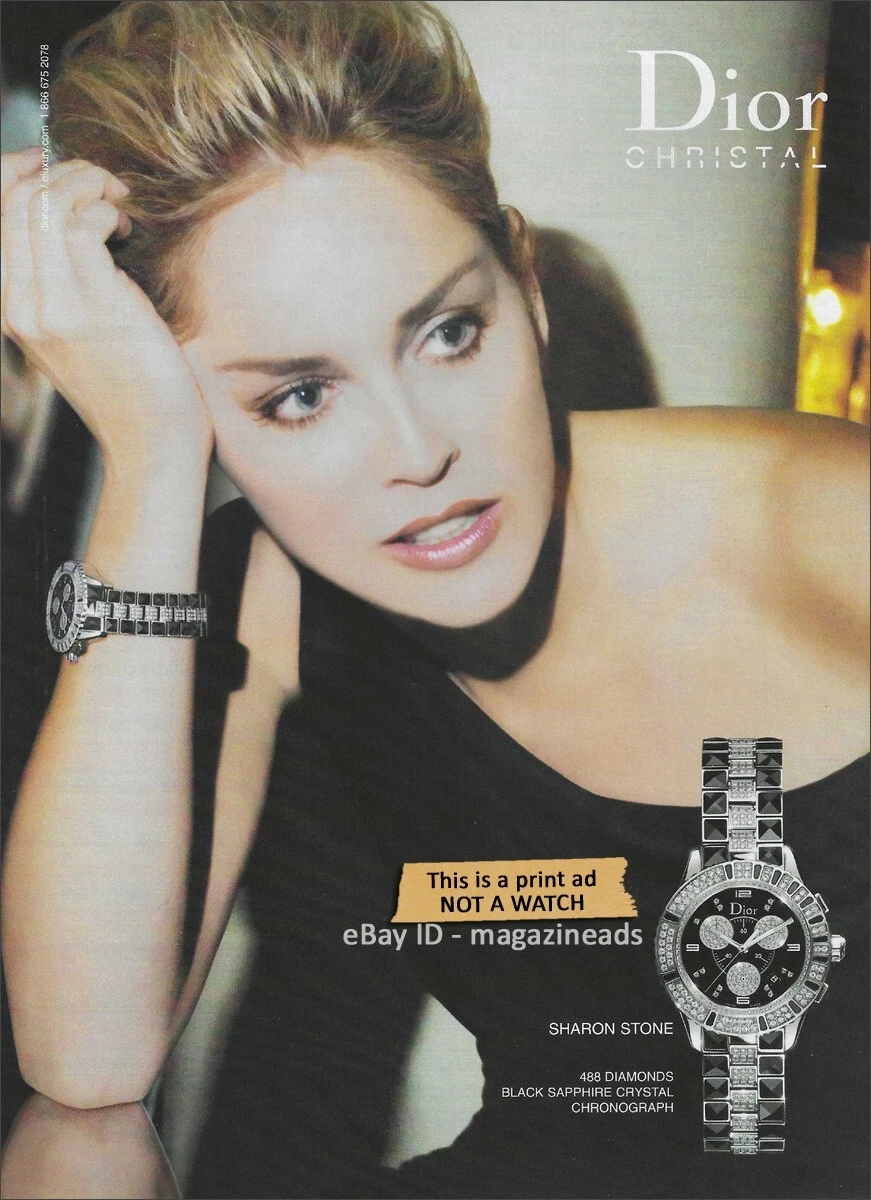 Horloges DIOR IMPRIMÉ 1 page AD 2007 SHARON STONE 4888 diamants JOLIE FEMME