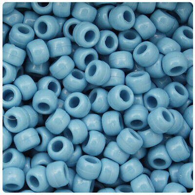 ハンドメイド 100x Opaque 9x6mm Barrel Plastic Pony Beads - Made in the USA - 28