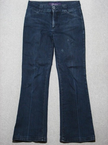 FLARE WOMENS JEANS sz10 DARK BLUE 