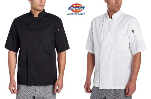Dickies Chef Donatello Short Sleeve Coat 8 button Chef Jacket DC124 video thumbnail
