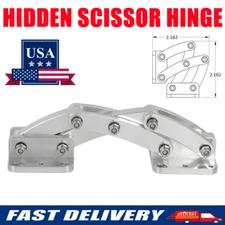Large Hidden Scissor Hinge - 6061 Aluminum & Stainless Steel Screw Nuts Hardware