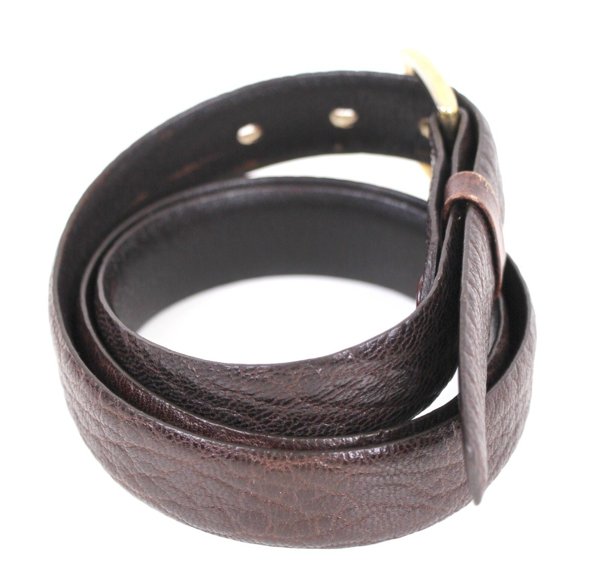 VTG GETCHI GOAT BROWN GENUINE LEATHER 7/8"Wd CASUAL DRESS MEN'S BELT Sz 34 (X18 View 4