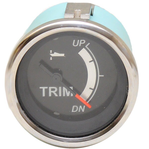 Teleflex Boat Mercury Trim Gauge 67023F | 2 Inch Black Silver