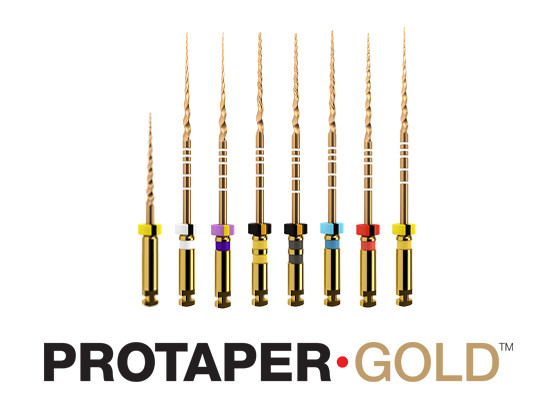 Dentsply ProTaper Gold Rotary File Set - Includes F1, F2, F3, S1, S2, SX-F3 Files (6 Files Total)