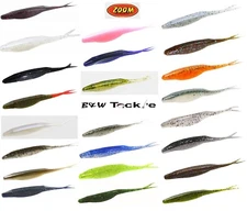 Zoom Super Fluke Jr Model 056 Soft Plastic Bait 4" 10 Pack, 54 Colors ~Free Ship
