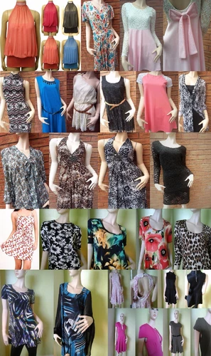 New Women Ladies Casual Dress Tops Plain Printed Girls Work Party Wear Plus Size