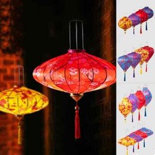 12inch Floral Chines Hanging Cloth Lantern Party Festival Outdoor Mall Decor