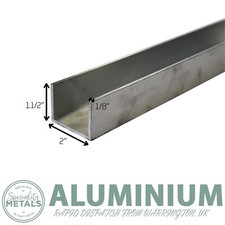 Spezialmetalle U-Kanal Verkleidung | 2" x 2,1/2" Aluminium x 1/8" Wand Made in UK