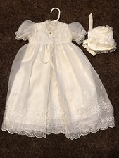 Vintage, Phyllis Baby Wear, Christening Robe, Dress, Slip  Bonnet