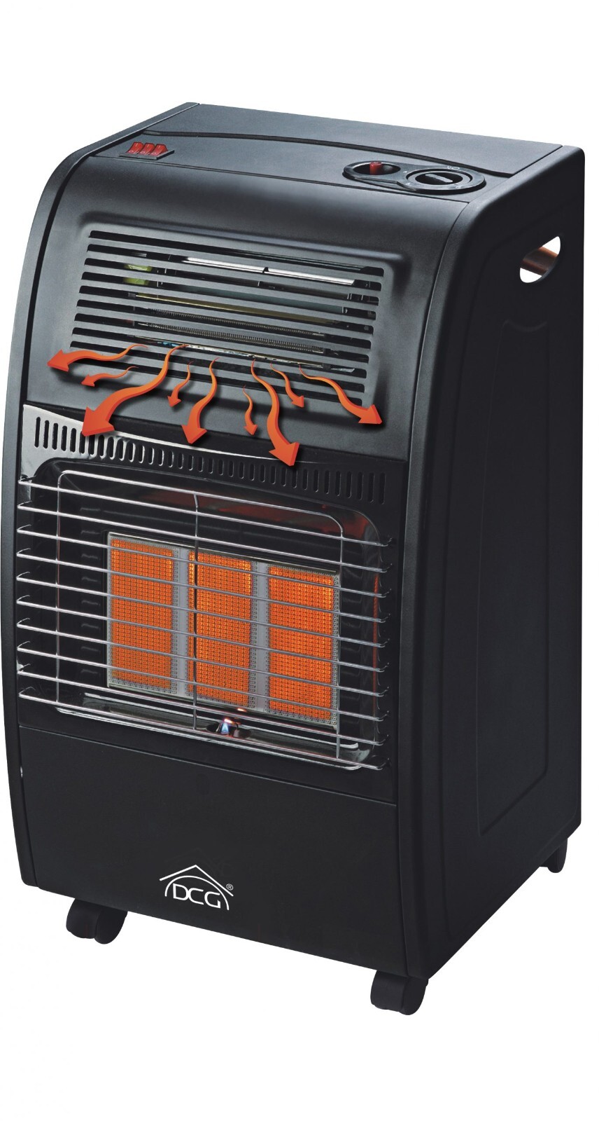 Stufa Infrarossi A Gas Gpl Butano 4200W Turbo 1500W Ventilata DCG GH09