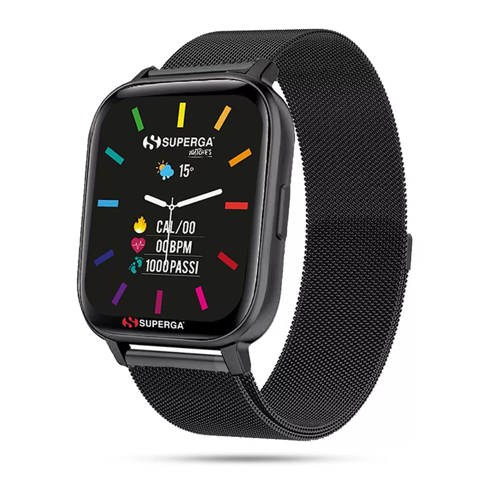 Black stainless hotsell steel touchscreen smartwatch
