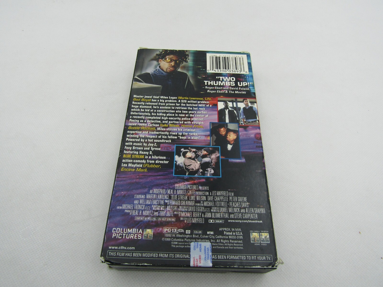 Blue Streak VHS VCR Video Tape Movie Martin Lawrence 43396038936 eBay