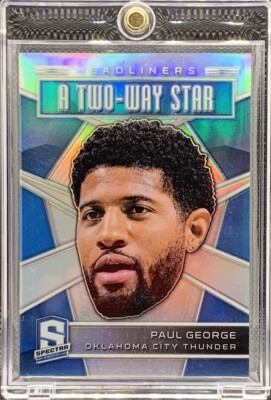 CASE HIT 2018 Panini Spectra Headliners Paul George SILVER HOLO LA PRIZM 76ERS
