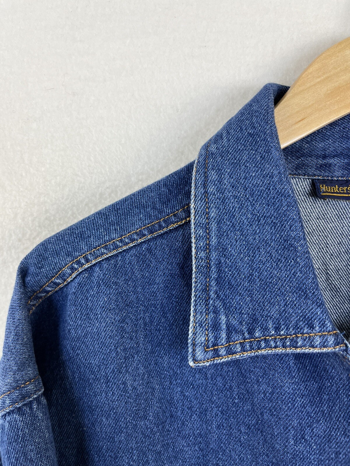 Vintage Hunters Run Blue Denim Trucker Jacket Native … Gem