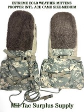 USGI MILITARY EXTREME COLD WEATHER GLOVES /MITTENS PROPPER INTL. ACU CAMO MEDIUM