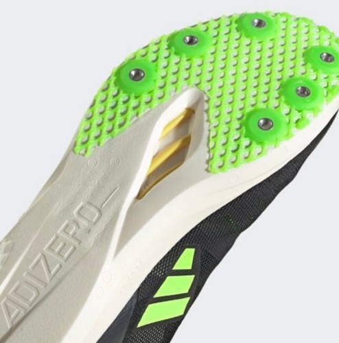 Adidas Adizero Avanti TYO Track Spikes Size Men's 11.5 Black Solar Green GY8418 - Picture 13 of 14