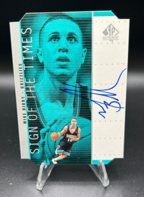 1998-99 SP Authentic Mike Bibby Sign of the Times Silver RC Auto 